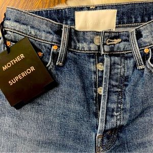 Mother Tomcat straight leg high waist jeans, size 28